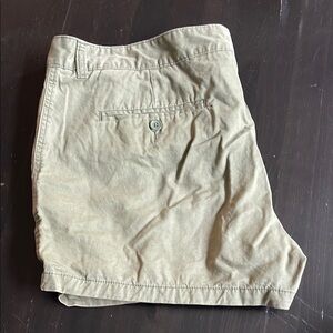 Joe Fresh Tan and Green Flat Front Shorts